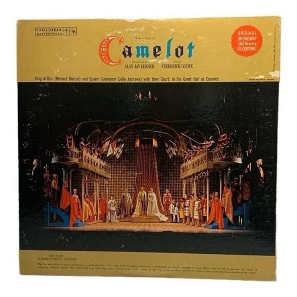 LP Alan Jay Lerner - Camelot Original Broadway Cast Recording Vinyl Record